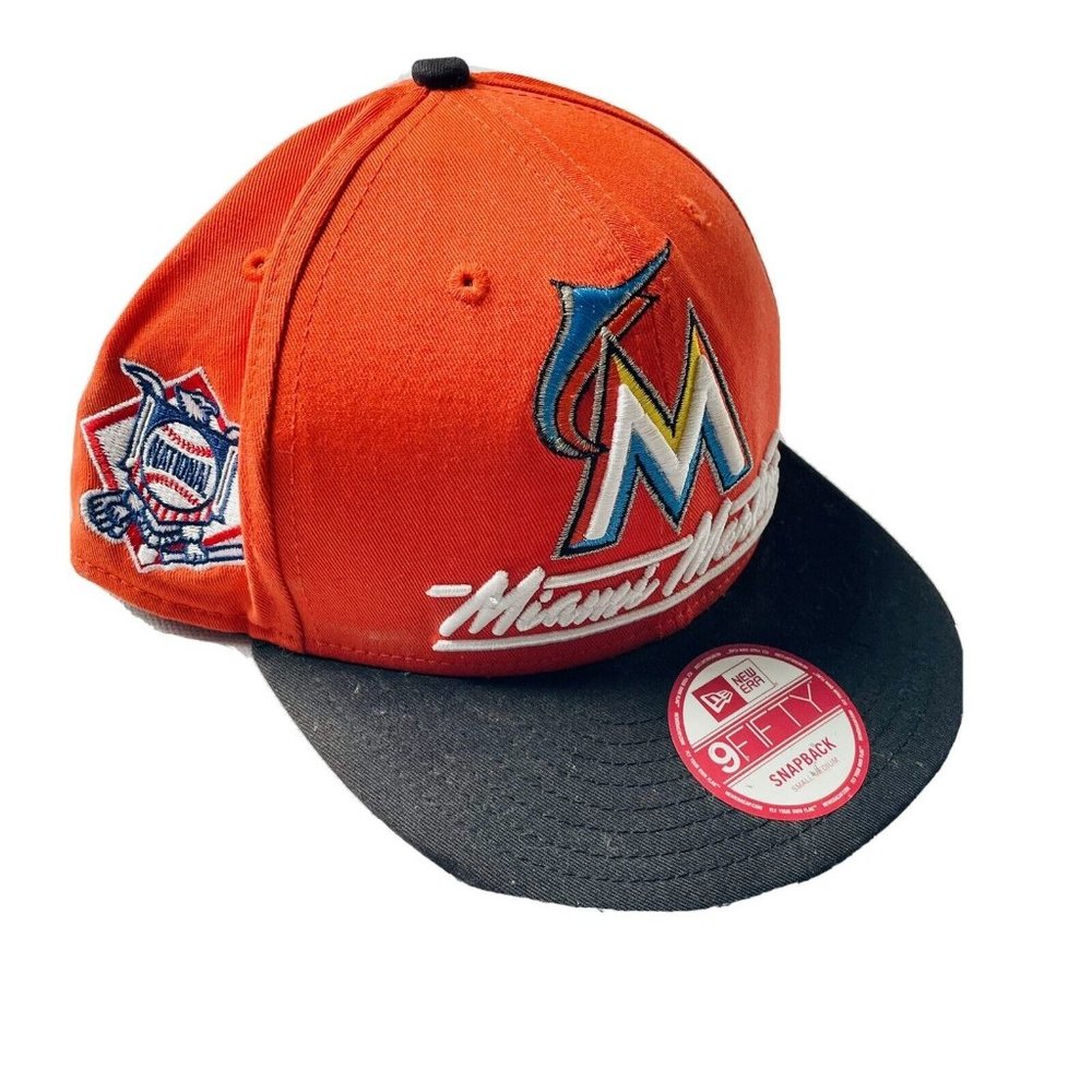 New Era 9Fifity Miami Marlins Snapback Hat Cap Adjustable